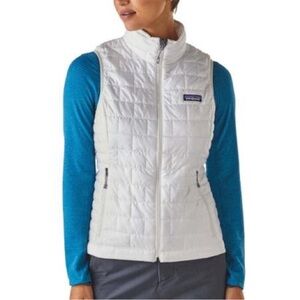 Patagonia white nano puff womens vest birch white ivory